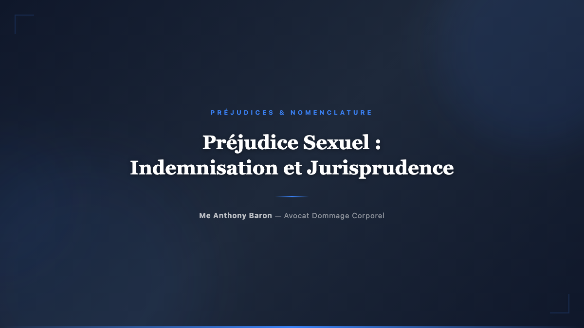 Prejudice sexuel indemnisation - guide complet par Maitre Baron avocat Toulouse