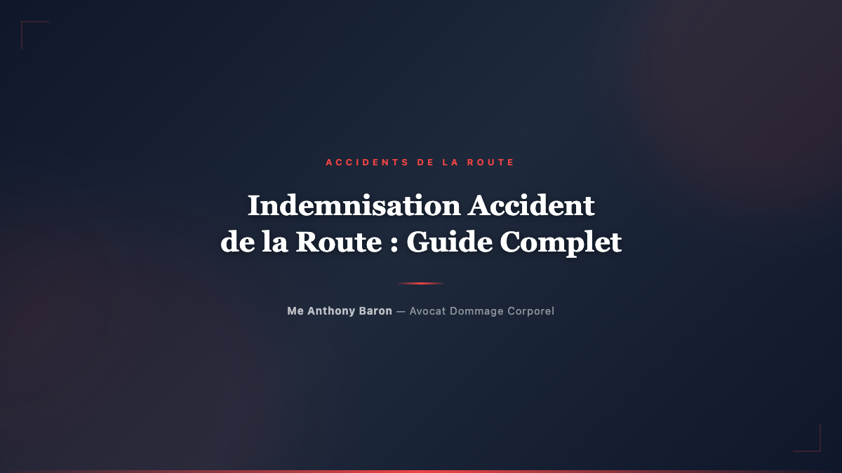 Indemnisation Accident de la Route : Guide Complet des Droits et Demarches - Avocat dommage corporel Toulouse
