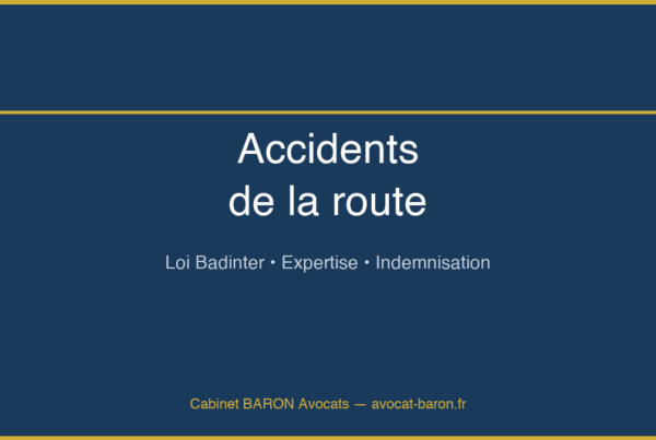 Avocat accident de la route Toulouse - Cabinet Baron