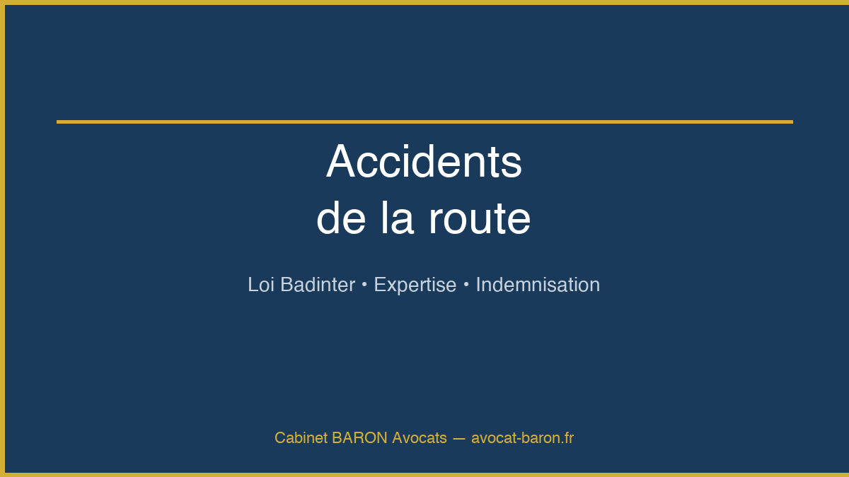 Avocat accident de la route Toulouse - Cabinet Baron
