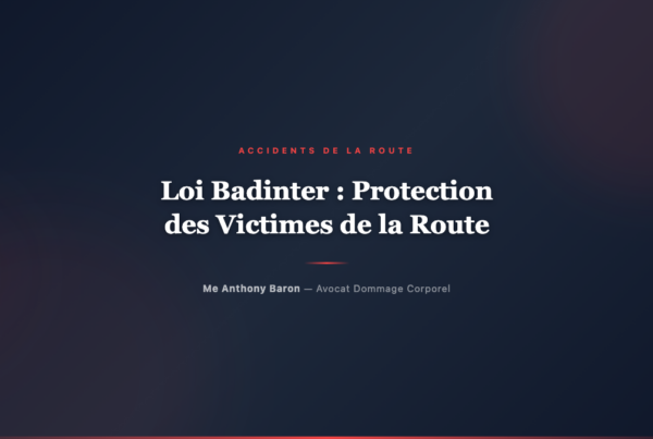 Loi Badinter : Comment Protege-t-elle les Victimes d'Accidents de la Route ? - Avocat dommage corporel Toulouse