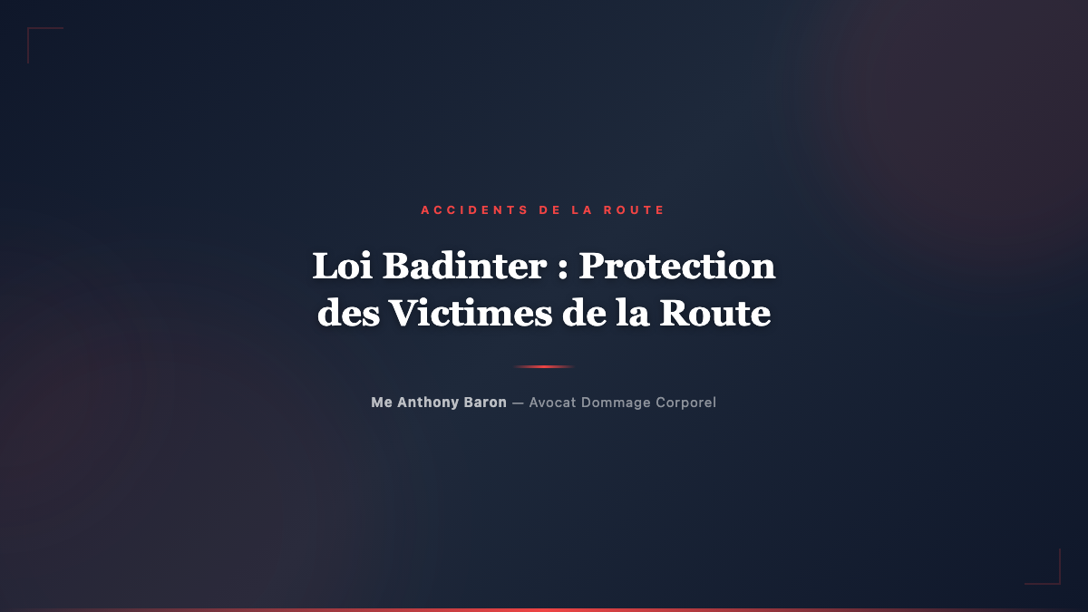 Loi Badinter : Comment Protege-t-elle les Victimes d'Accidents de la Route ? - Avocat dommage corporel Toulouse