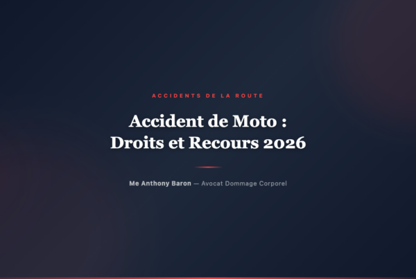 Accident de Moto : Indemnisation, Droits et Recours en 2026 - Avocat dommage corporel Toulouse