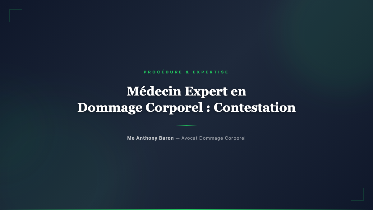 Medecin Expert en Dommage Corporel : Role, Deroulement et Contestation - Avocat dommage corporel Toulouse