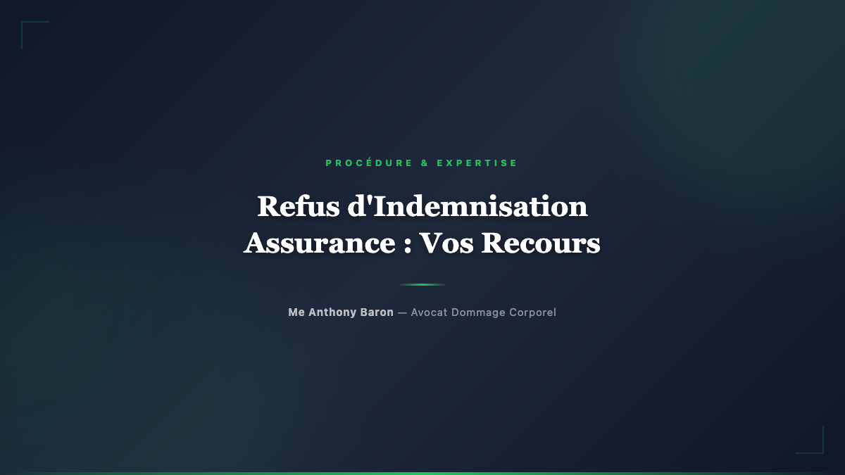 Refus d'Indemnisation par l'Assurance : Vos Recours et Droits - Avocat dommage corporel Toulouse
