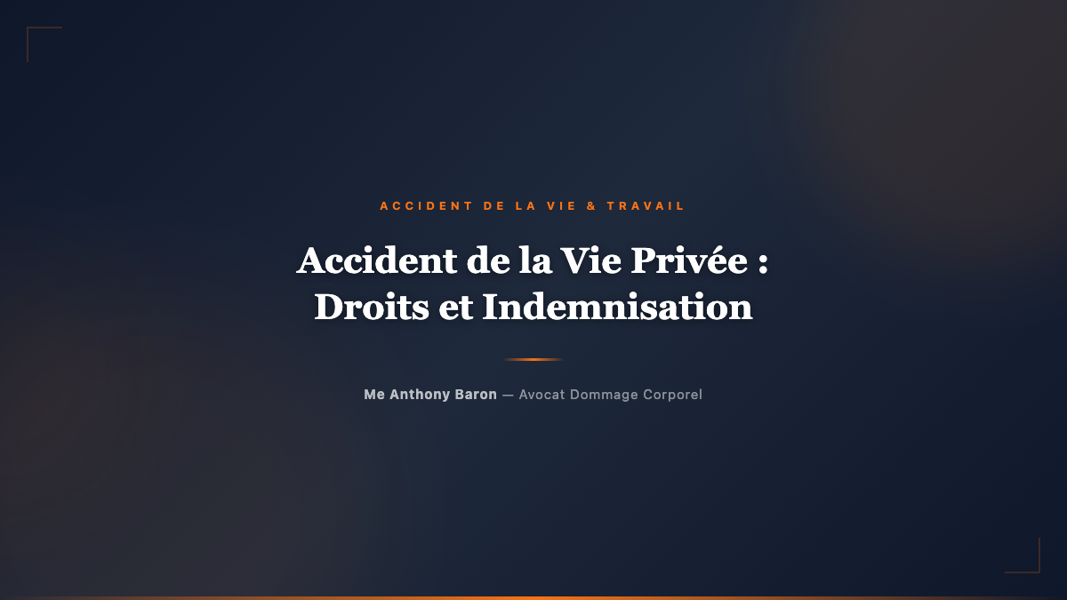 Accident de la vie privée (chute, morsure, sport), droits et indemnisation, avocat dommage corporel Toulouse