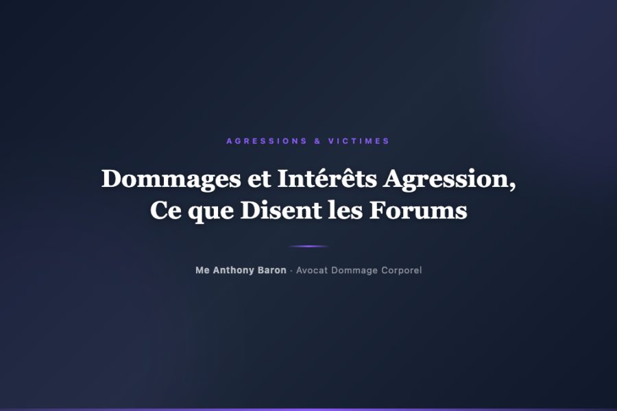 Dommages et intérêts agression, ce que disent les forums et Reddit