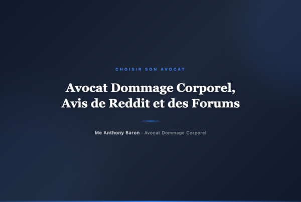 Avocat dommage corporel, avis de Reddit et des forums
