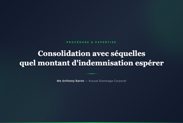 Consolidation avec séquelles, quel montant d'indemnisation espérer